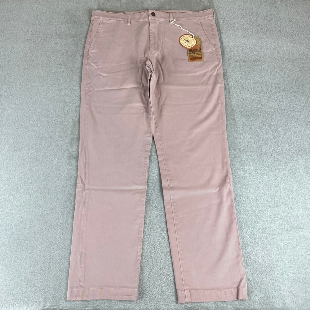 Faherty Coastline Premium Chino Pants Mens 38x34 Spring Quartz Stretch $168 NWT